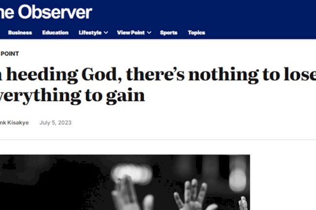 In heeding God, there’s nothing to lose, everything to gain