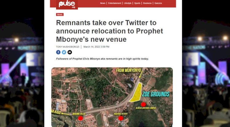Remnants take over Twitter to announce relocation to Prophet Mbonye's new venue